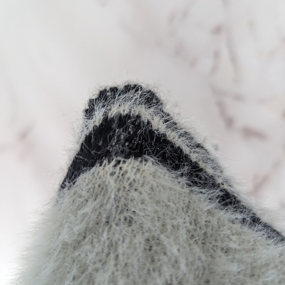 Anthropologie Solitaire Sweater Womens Small Blue Striped Cardigan Eyelash Long - Picture 11 of 14